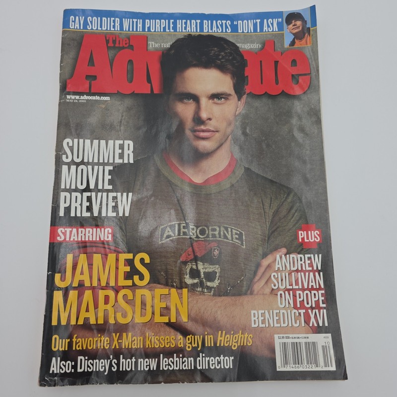 The Advocate Magazine – James Marsden X-Man – May 2005 – LGBT