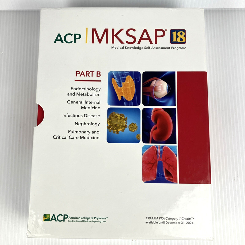 Medical Knowledge Self-Assessment MKSAP 18 Part B – 5 Books Patrick Alguire 2018