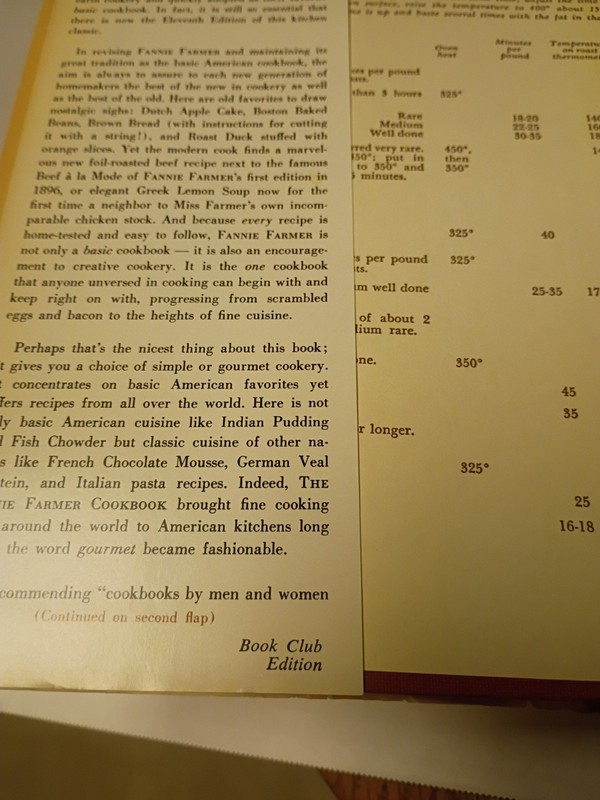 The Fannie Farmer Cookbook Eleventh Edition 1965 Hardcover Book Club Edition gallery