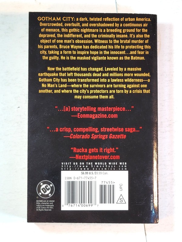 Batman "No Man’s Land" Greg Rucka 1st printing tpb 2001 excellent condition gallery