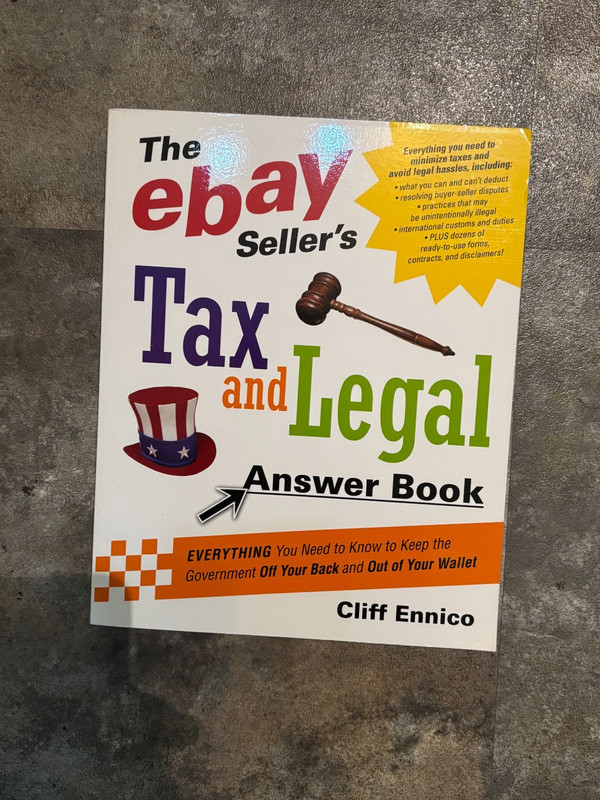 The Ebay Seller’s Tax and Legal Answer Book Cliff Ennico NEW