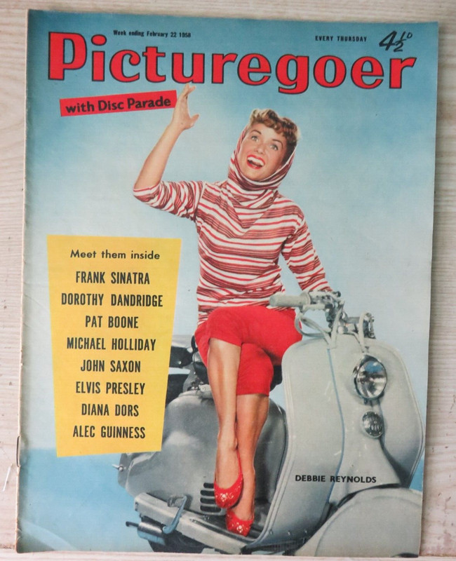 PICTUREGOER 2/22/1958 ~ DEBBIE REYNOLDS (CVR)/STRIPPERS/DANDRIDGE/ELVIS PART 4