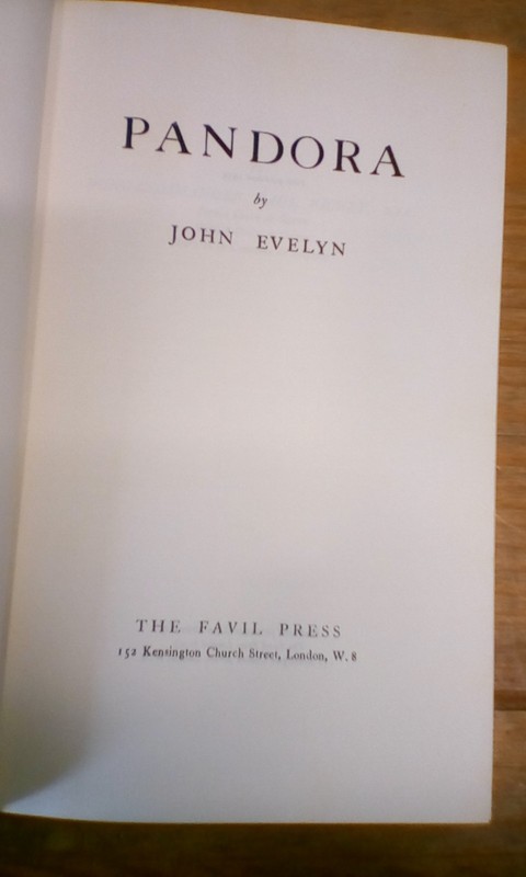 Pandora and other Poems John Evelyn inscribed by author 1st edition 1954 gallery