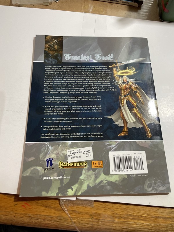Champions of Purity by Paizo Publishing Staff (2013, Trade Paperback) gallery