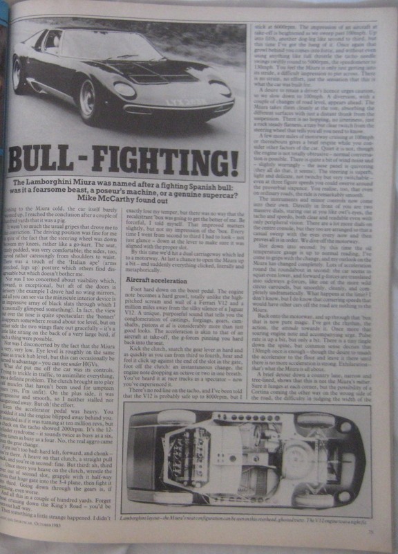 Classic and Sportscar 10/1983 featuring Lamborghini, AC ACE, Lotus, BRM, Riley gallery
