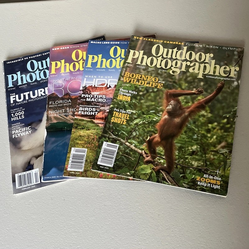 Outdoor Photographer Magazine 2020 February, March, April And May (4 Issues)