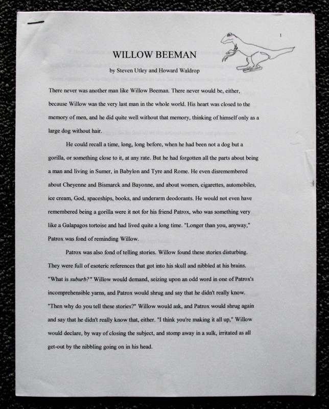STEVEN UTLEY & HOWARD WALDROP MANUSCRIPT WILLOW BEEMAN KELLY FREAS COPY