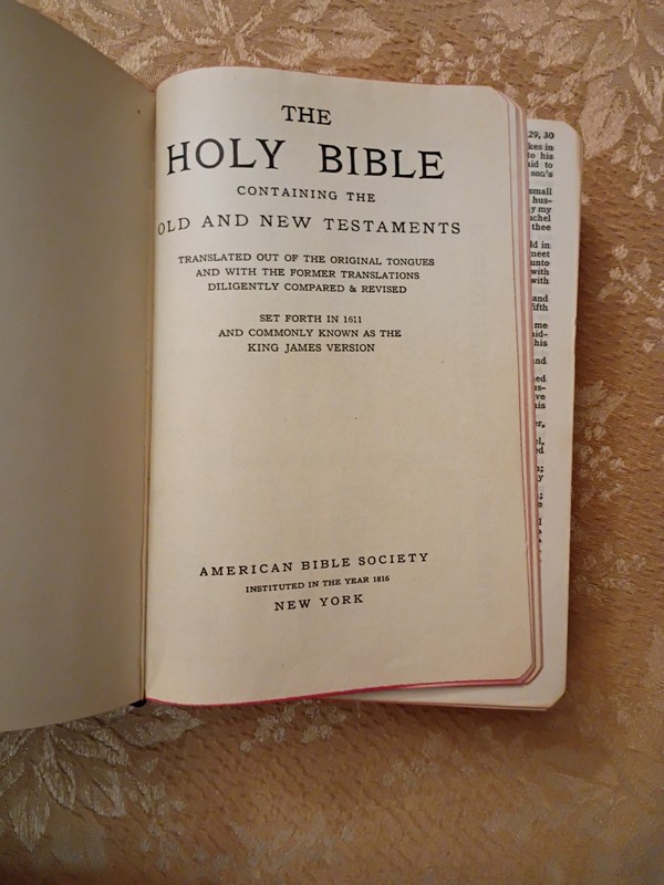 Estimated 1950s American Bible Society KJV Holy Bible Maps Blue Leatherette Book gallery