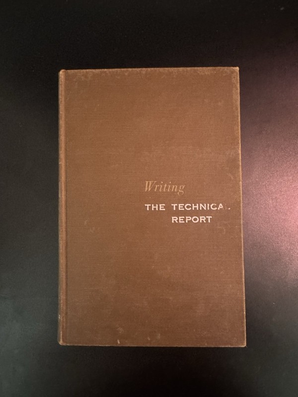 1952 Writing The Technical Report – Nelson
