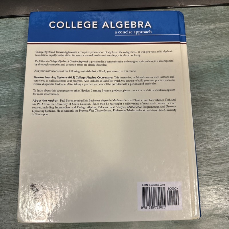 College Algebra : A Concise Approach Text Hawkes Learning Systems (2010,... gallery