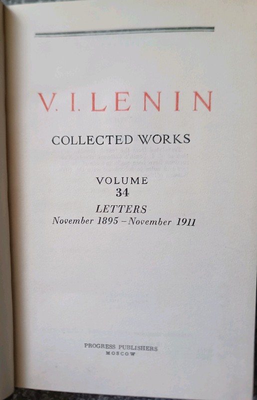 Vladimir Lenin Collected Works Volume 34 Progress Publishers Moscow Hardcover gallery