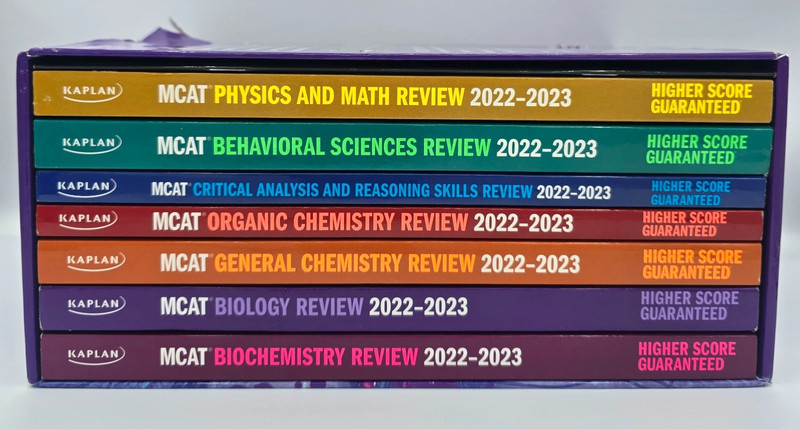 Kaplan MCAT 2022-2023 Complete Set 7 Books Quick Sheets P/S Packet gallery