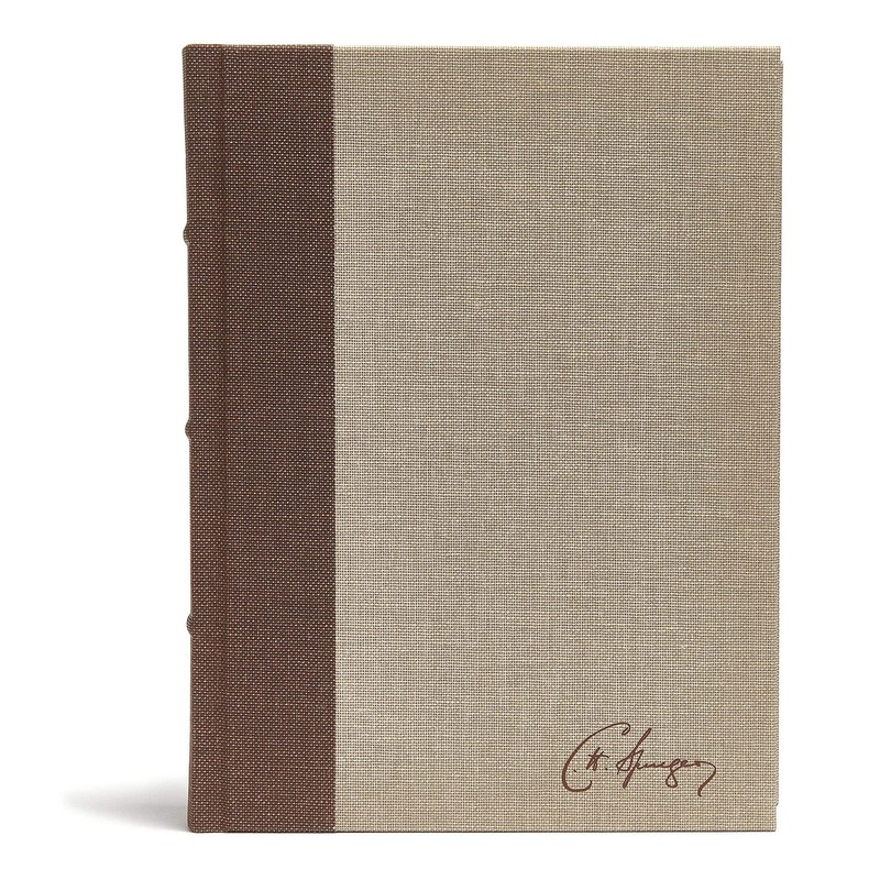 CSB Spurgeon Study Bible, Brown/Tan Cloth Over Board, Black Letter, Study No…