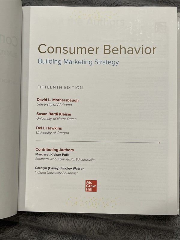 Consumer Behavior Building Marketing Strategy by Hawkins, Best and Mothersbaugh gallery