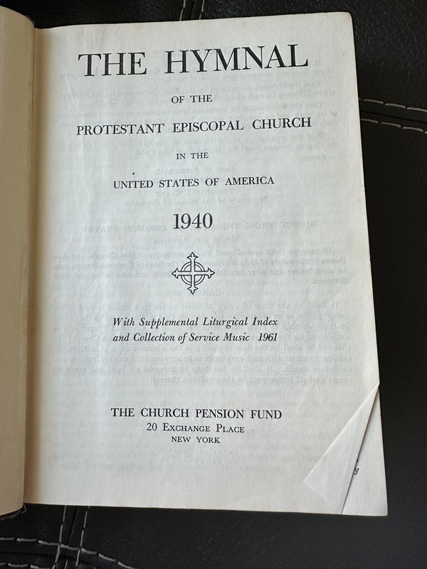 Hymnal Protestant Episcopal Church 1940, 43 The Church Pension Fund HC 676 pages
