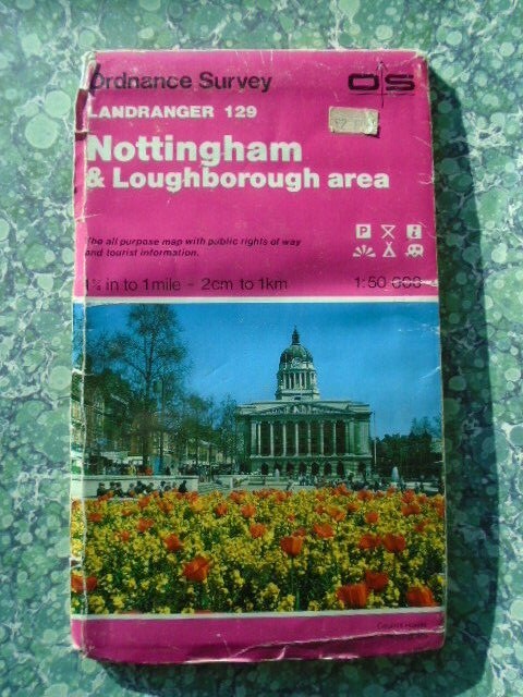 OS Ordnance Survey Landranger Sheet Map 129 Nottingham Loughborough 1985 0139G
