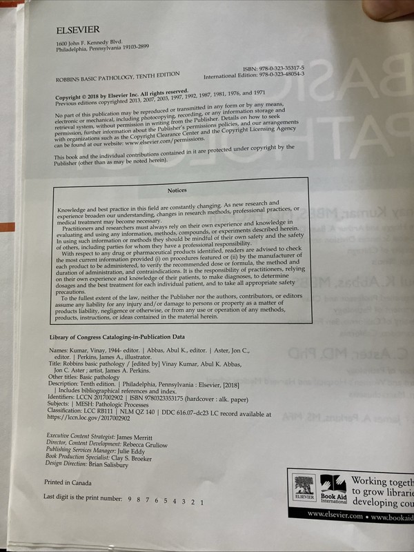 Robbins Pathology Ser.: Robbins Basic Pathology by Abul K. Abbas (2018) 10th ED gallery