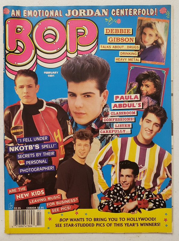 Bop Magazine February 1991 NKOTB~Paula Abdul~Christian Slater~Alyssa Milano~90s