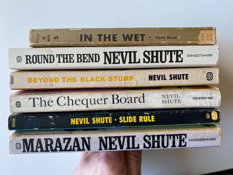 NEVIL SHUTE VINTAGE PB LOT 6~Slide Rule~Marazan~Round Bend~Black Stump~WET~BOARD