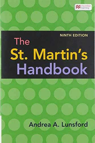 The St Martins Handbook (Paper Version) – Paperback – GOOD
