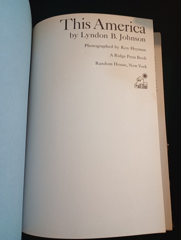This America by Lyndon B Johnson (1966 Hardcover) Random House Ridge Press gallery