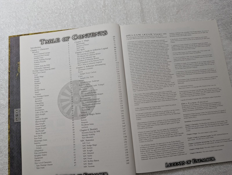 D20 D&D 3rd Edition Legends Of Excalibur Arthurian Adventures RPG Objects gallery