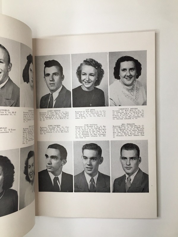 1950 Rossonian YEARBOOK Ross High School / Elementary Ohio Butler Co. Flocked gallery