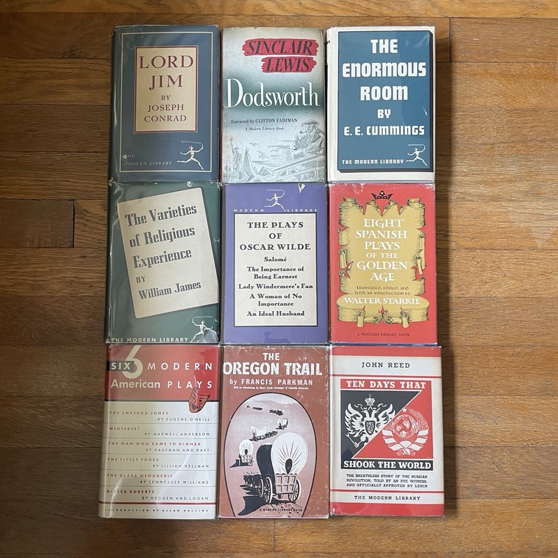 MODERN LIBRARY Book Lot Of 9 With Dust Jackets