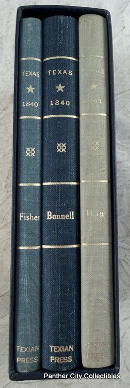 Texian Press Box Set Texan Emigrant Guides 1840 1841 Bonnell Fisher Ikin Texana