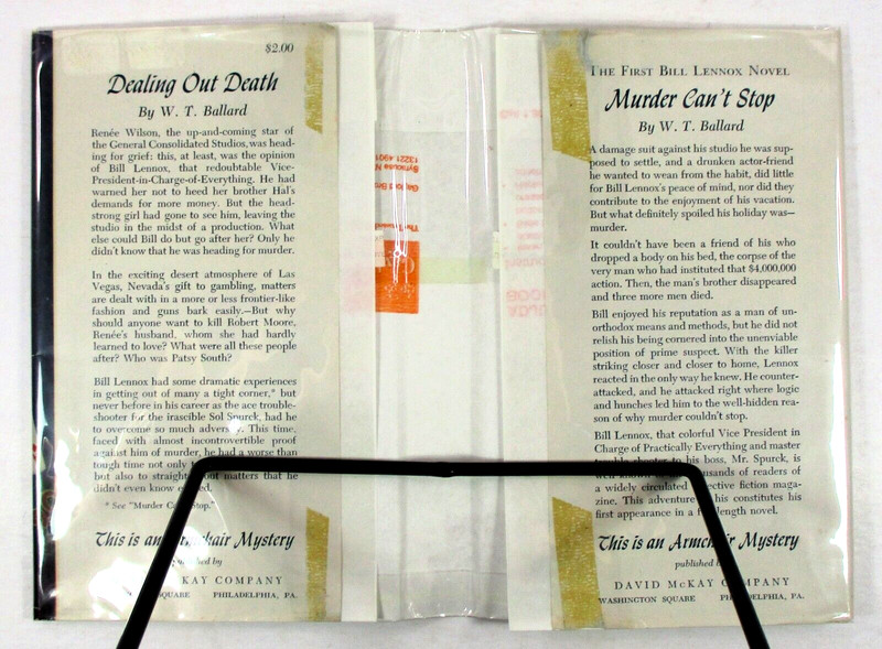 1st EDITION "Dealing Out Death" W. T. Ballard - 1948 HC w/DJ David McKay Company gallery