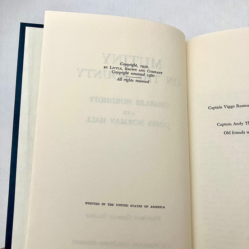 MUTANY ON THE BOUNTY Nordhoff and Hall Twentieth Century Classics UNREAD EUC gallery