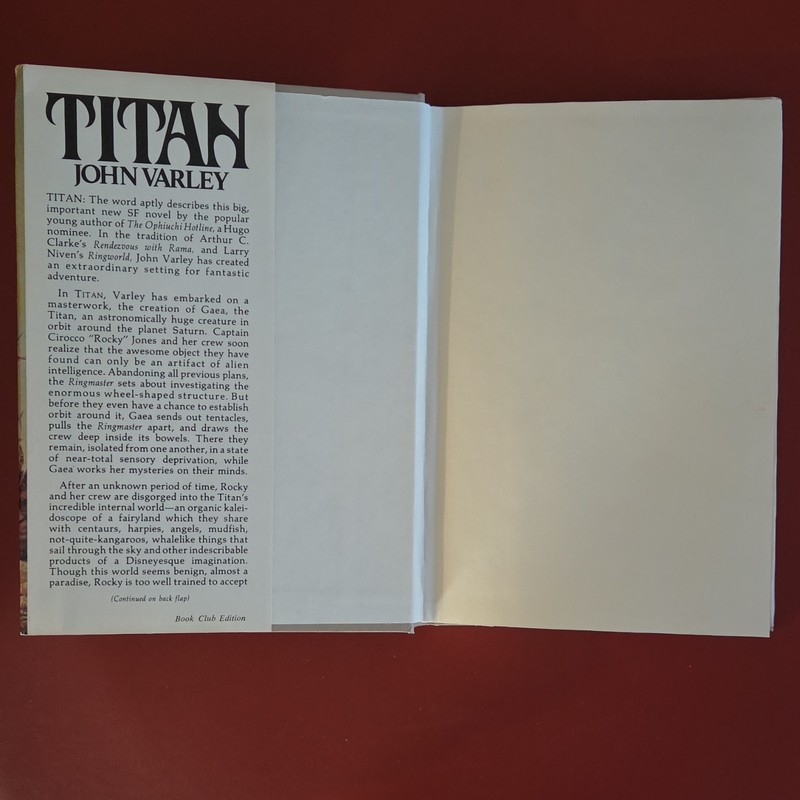 Titan by John Varley, Berkley, Book Club Edition, Freff, Hardcover, Dust Jacket gallery