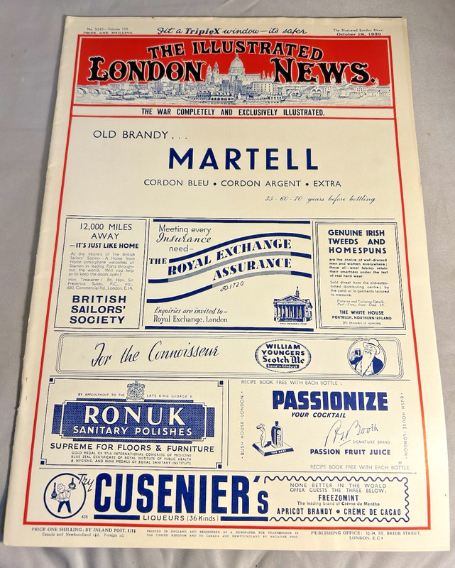THE ILLUSTRATED LONDON NEWS Oct 28 1939 WW2 Exclusively Illustrated