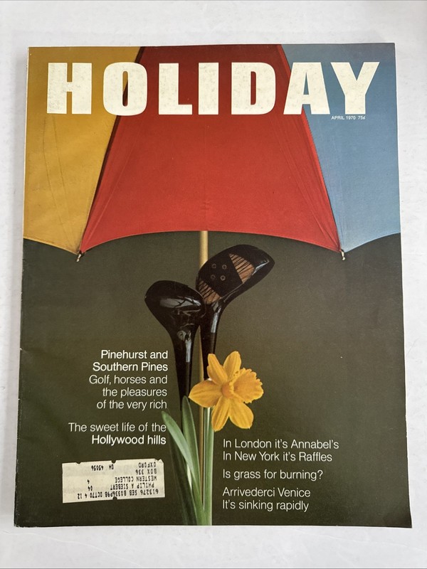 HOLIDAY APRIL 1970 MAGAZINE VENICE HOLLYWOOD TAJ MAHAL TRAVEL VINTAGE