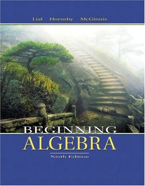 Beginning Algebra Hardcover Terry, Hornsby, John, Lial, Margaret