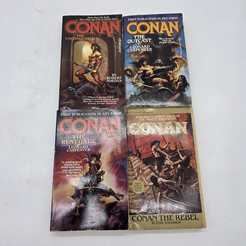 Vintage Conan Unconquered Outcast Renegade Rebel Tor Bantam PB Lot 4 Jordan