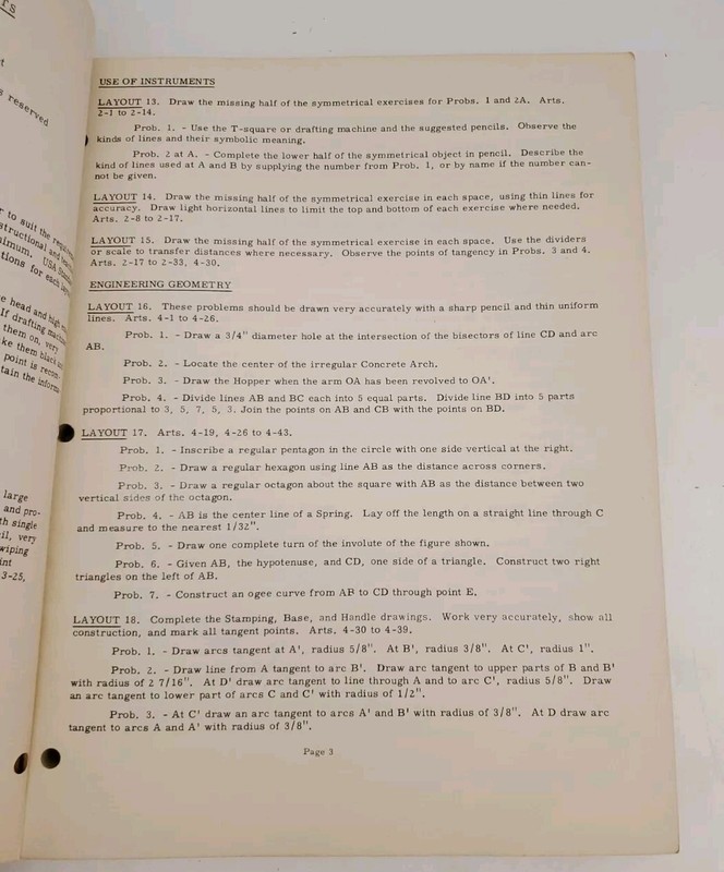 1962 Drafting Problem Layouts Svensen Street Ser. D Revised UNUSED RARE Workbook gallery