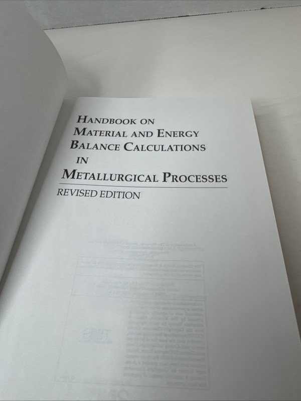 Handbook on Material and Energy Balance by Fine; Geiger, Gordo gallery