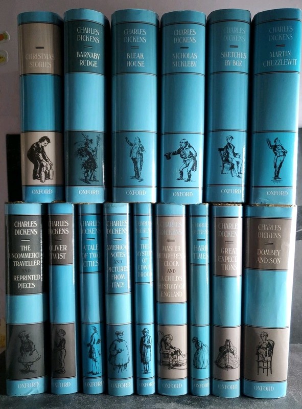 Charles Dickens Oxford Illustrated Set 15 Vol HC Vintage OUP Classic Books