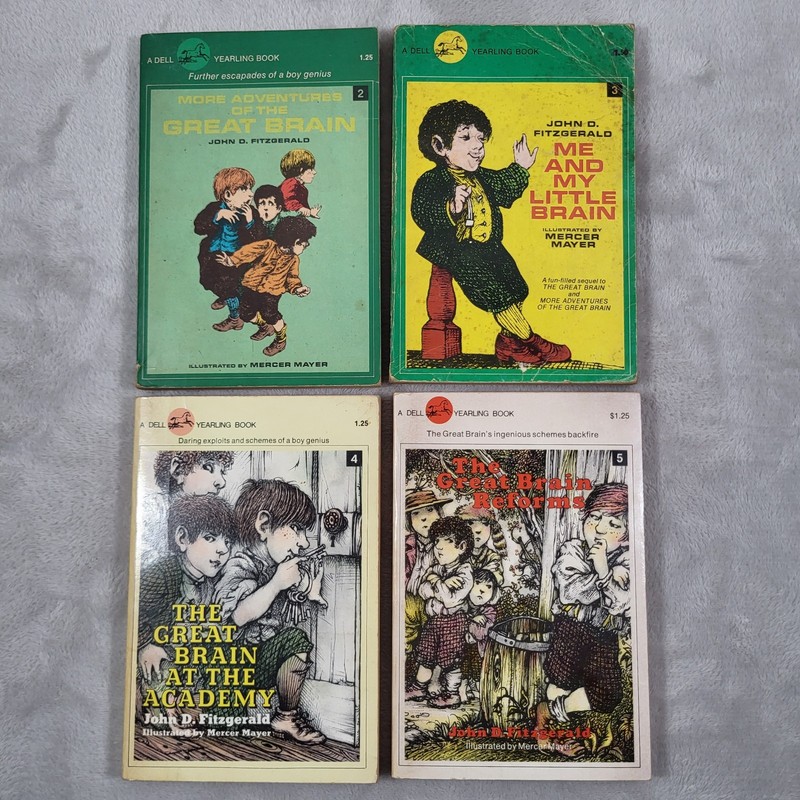 Vintage The Great Brain Book Lot 4 Paperbacks John D Fitzgerald Dell Yearling