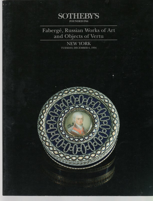 Russian Vertu FABERGE Sotheby's 1980 Porcelain Icons Silver Enamels Bronzes WoA gallery