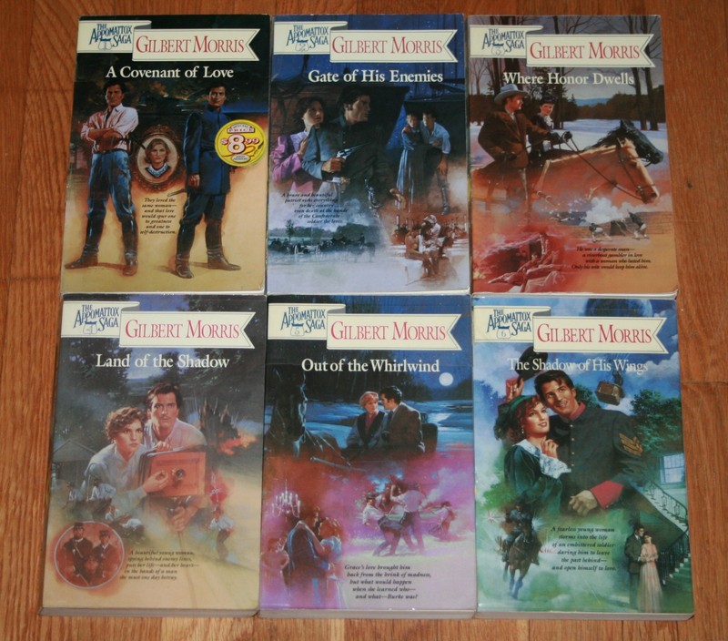 Lot 6 book Gilbert Morris Appomattox Saga 1 2 3 4 5 6 Covenant Love Gate Dwells