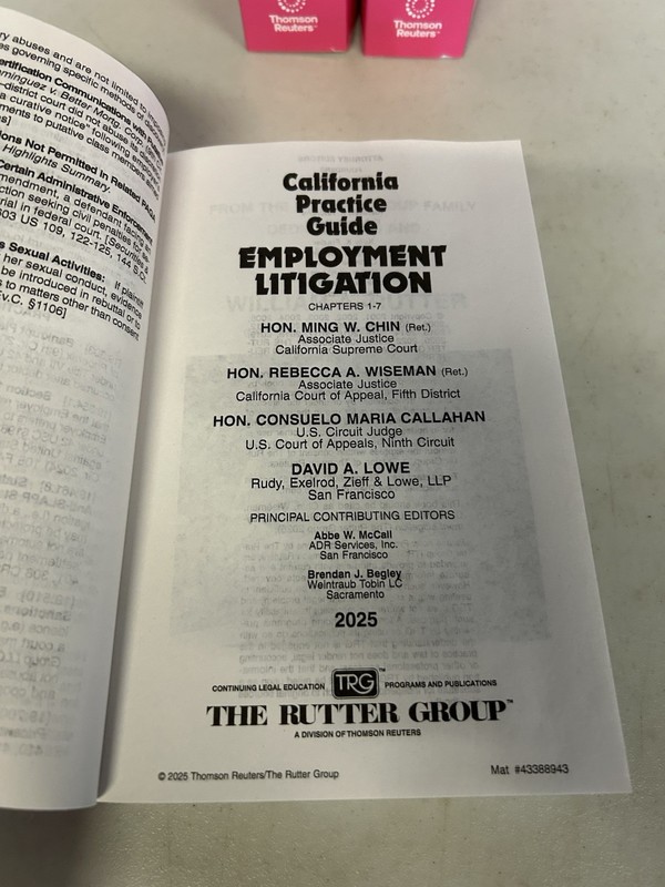 California Practice Guide Employment Litigation 2025 Rutter Group gallery