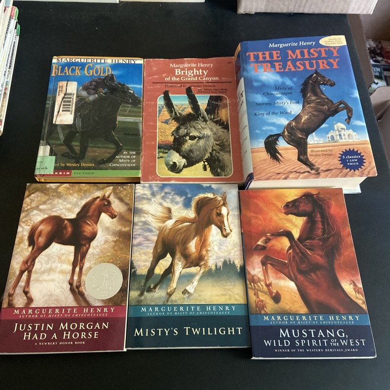 Marguerite Henry Horse Stories Lot Of 6 HCs & PBs W/ 8 Stories G-VG Condition