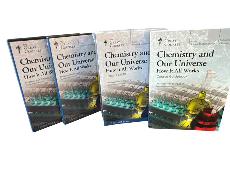 Great Courses Chemistry & Our Universe Transcript Books Course Guidebook 10 DVDs