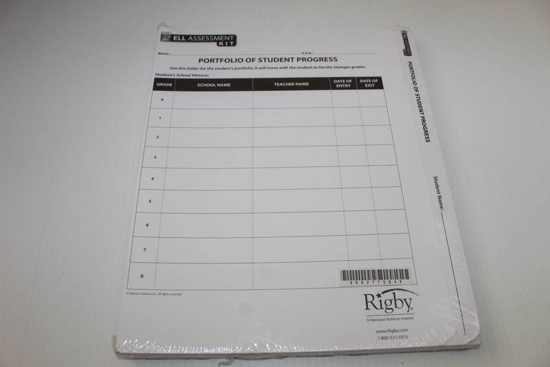 Rigby ELL Assessment Kit Portfolio of Student Progress Record Oral Language K-8