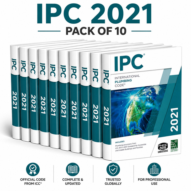 Pack Of 10 IPC 2021 International Plumbing Code Paperback Free Fast Shipping