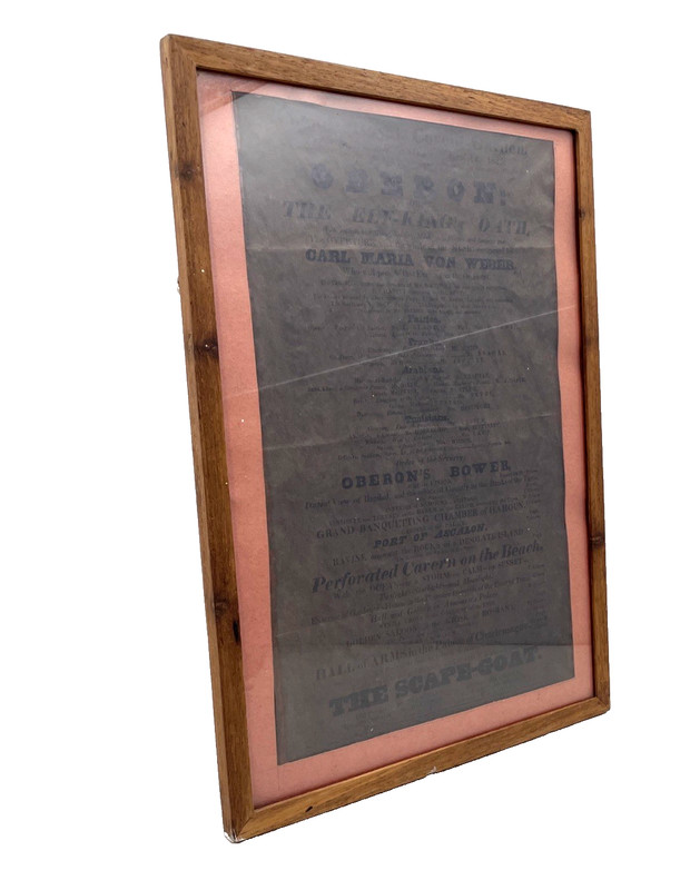Vintage The Royal Covent Broadside Advertising April 12th 1826 Full Bill