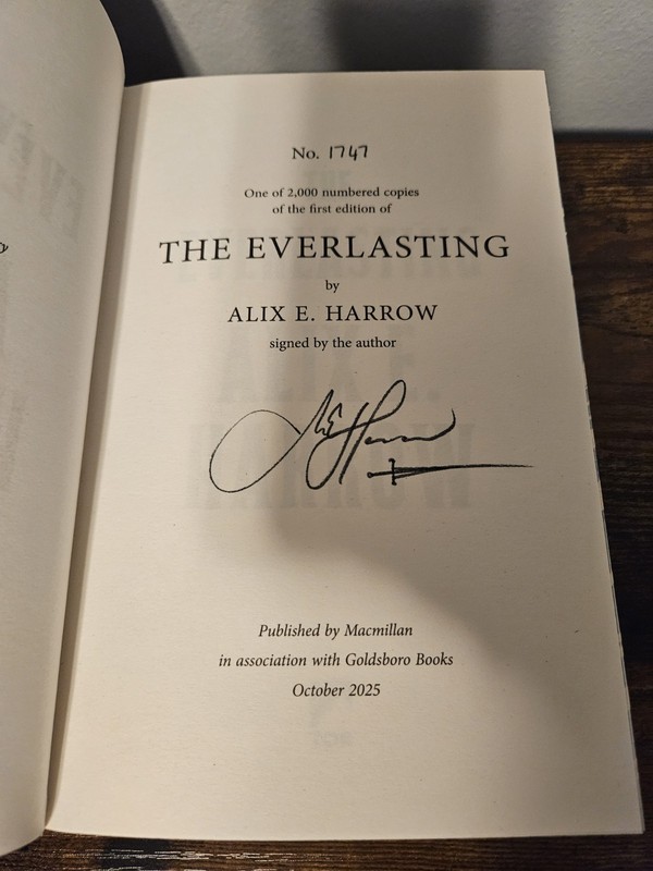 Goldsboro Signed First Edition The Everlasting By Alix E. Harrow SWORD DOODLE gallery