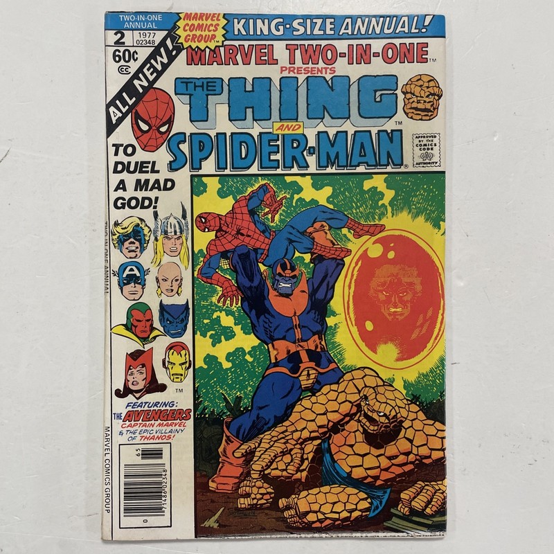 Marvel Two-In-One Annual #2 1977 FN+ Thing, Spider-Man, Death of Thanos